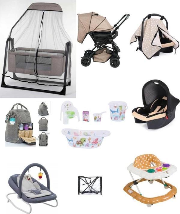 Let'S Go Baby Bebek Çeyiz Seti 13 Parça Çift Yön Bebek Arabası Tüllü Beşik Ana Kucağı Yürüteç Küvet Takımı Puset - Image 1