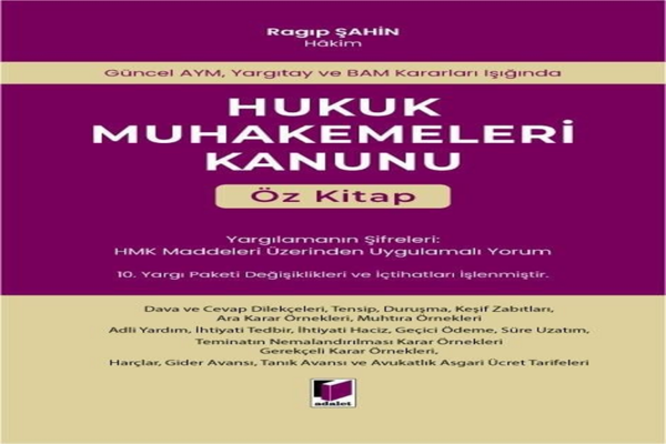 Hukuk Muhakemeleri Kanunu “Öz Kitap” Ragıp Şahin - Adalet Yayınları - Image 1