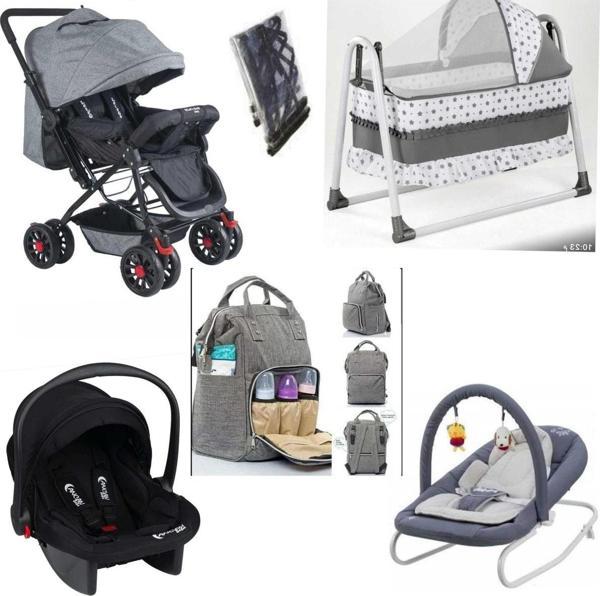 Let'S Go Baby Bebek Çeyiz Seti Çift Yön Bebek Arabası Beşik Ana Kucağı Puset Anne Bebek Çantası Yağmurluk 6 Parça - Image 1