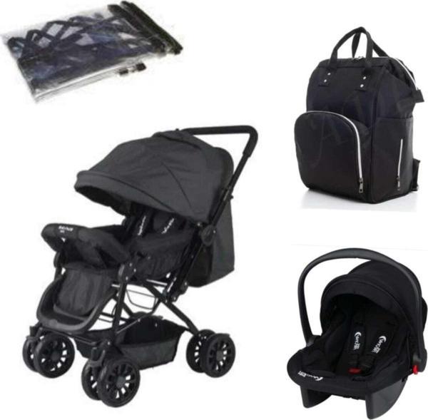 Let'S Go Baby Çift Yön Bebek Arabası Puset Ana Kucağı Anne Bebek Çantası Yağmurluk Set 4 Parça - Image 1