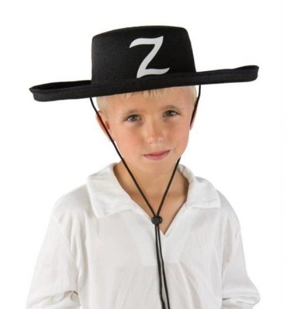 Z Logolu Çocuk Boy Bağcıklı Zorro Şapkası - Image 1