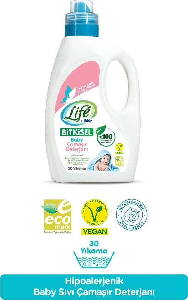 Life By Fakir %100 Bitkisel Bazlı Vegan Sıvı Bebek Çamaşır Deterjanı 1500ml - Image 1