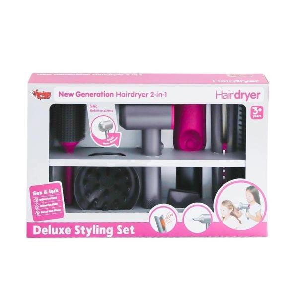 BFS   HUA-1019 Sesli ve Işıklı 2IN1 Lüks Saç Şekillendirici Set -Vardem Oyuncak - Image 1