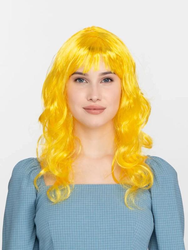 Sarı Renk Uzun Dalgalı Parti Peruğu - Image 1