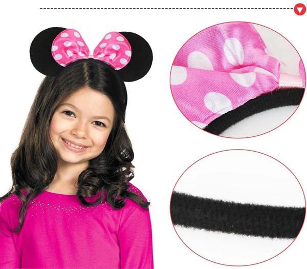 Pembe Fiyonklu Minnie Mouse Tacı Mini Kulak - Image 1