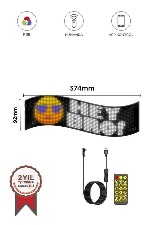 Rp937 Led Matrix Panel 16x64cm Telefon Kontrollü Kayar Led Animasyon Aydınlatma - Image 1