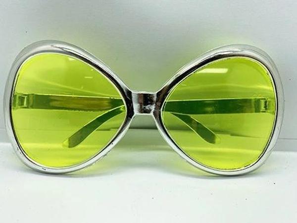 Gümüş Renk Yeşilçam Nostalji 80li Yıllar 90lı Yıllar Parti Gözlüğü  7x16 Cm - Image 1