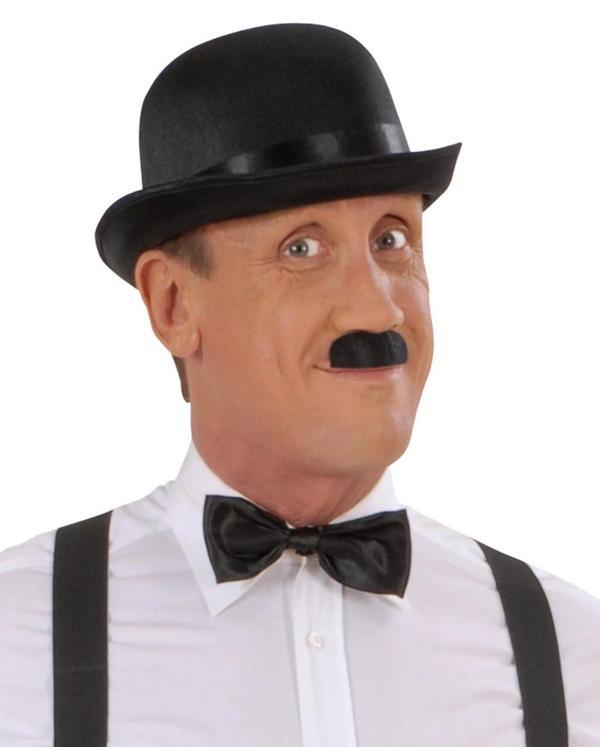 Charlie Chaplin Stil Yetişkin Şapkası – Siyah Melon Parti Şapkası - Image 1