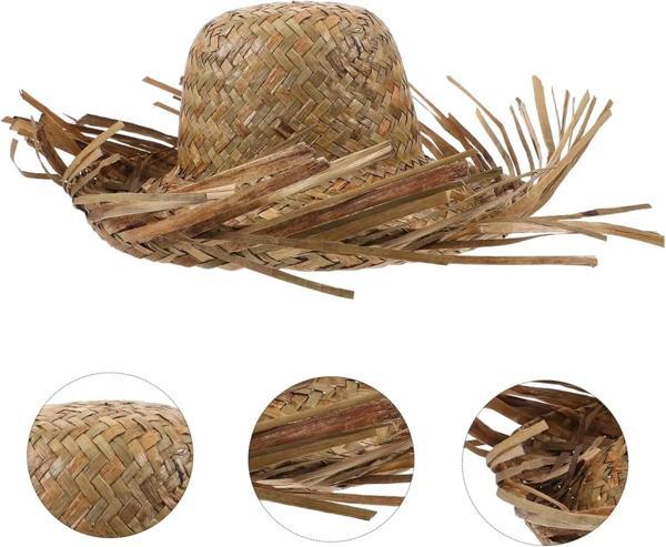 Tropikal Parti Naturel Hasır Hawaii Şapkası 13x36 Cm - Image 1