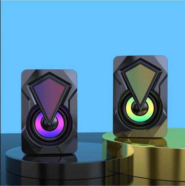 ULTRATEKNO Rgb Işıklı 1 1 Kablolu Bilgisayar Pc Notebook Hoparlör Gaming Speaker - Image 1