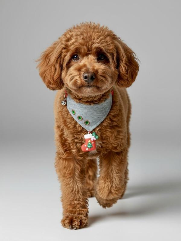 Christmas Dog Bandana | Küçük Irk Köpek Fuları | Yılbaşı Temalı Çorap Aksesuar Detaylı Bandana | Max 6 kg - Image 1