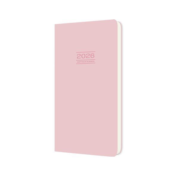 Keskin 2026- 8*16 Ciltli Haftalık Cep Ajandası - Pembe - Image 1