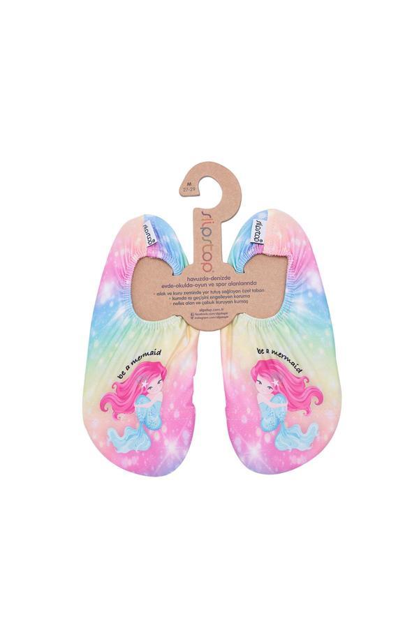 Slipstop Juliet Kaydırmaz Havuz ve Kız Çocuk Deniz Ayakkabısı SS20110305 Pembe-Sarı - Image 1