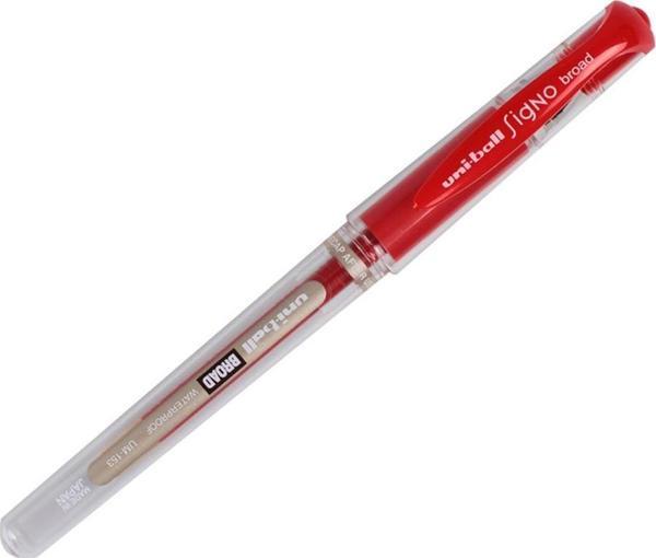 Uni-Ball Um-153 Signo Broad İmza Kalemi Kırmızı 3'lü Paket - Image 1