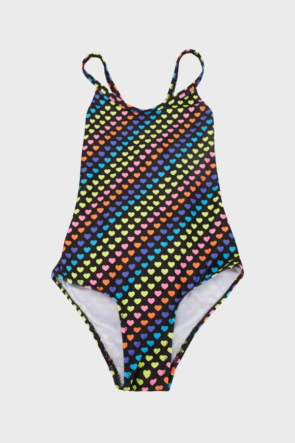 Slipstop Colorful Junior 50+ UPF Korumalı Hızlı Kuruyan İp Askılı Kız Çocuk Mayo SM22110236 SİYAH - Image 1