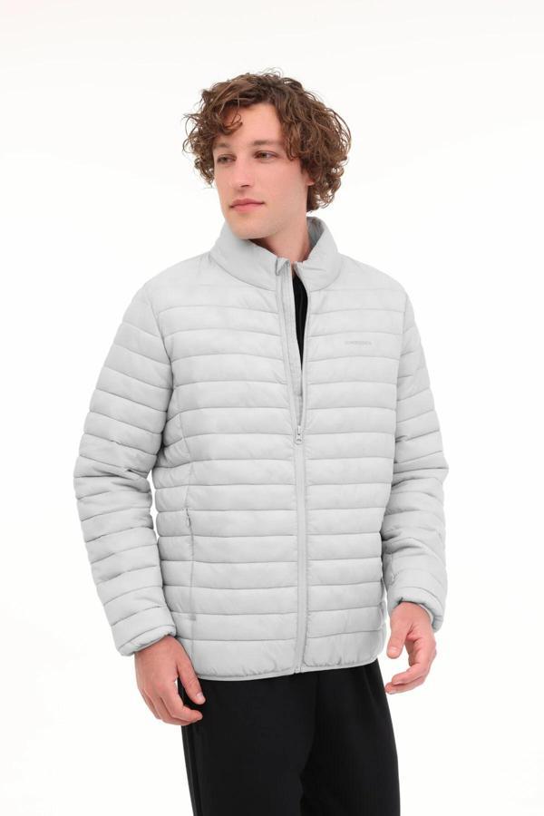 Lumberjack Regular Fit Kapitoneli Logolu Erkek Mont 1000 5PR GRİ - Image 1