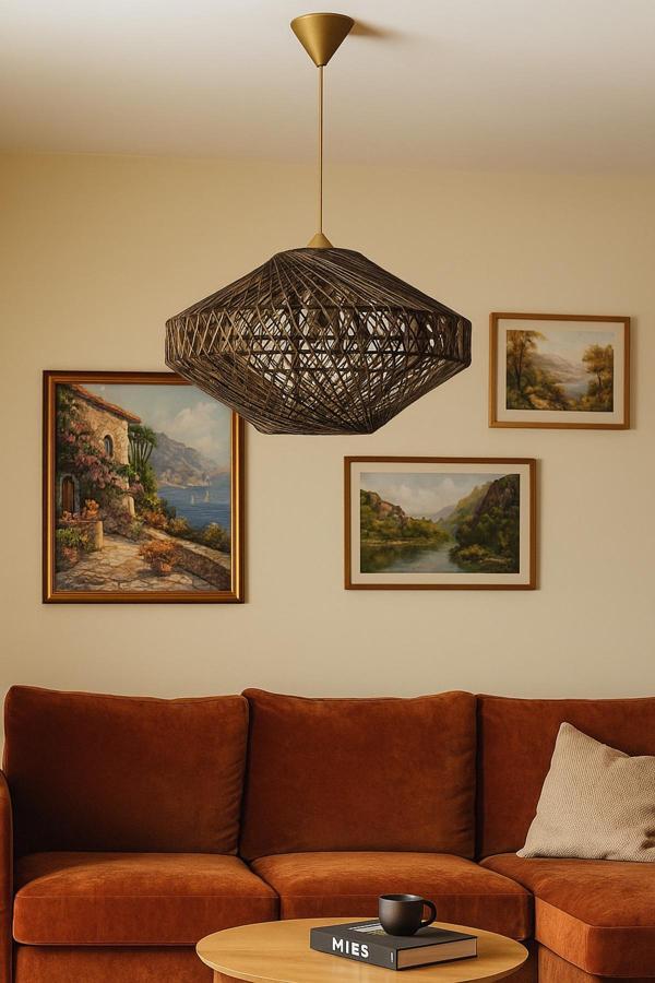 Bohem,Rustik,Modern,Jüt,Doğal,El Yapımı Sarkıt Avize - Image 1