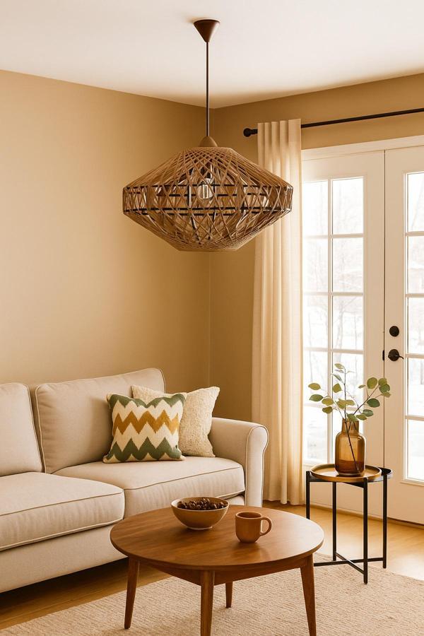 Bohem,Rustik,Jüt,Doğal,Hasır,El Yapımı Sarkıt Avize - Image 1