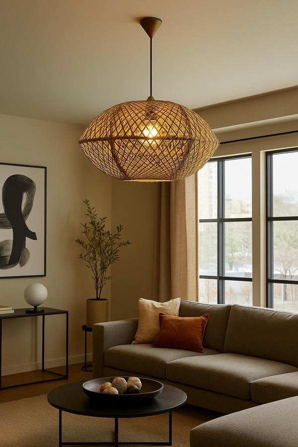 Bohem,Rustik,Modern,Hasır,Jüt,Doğal,El Yapımı Sarkıt Avize - Image 1