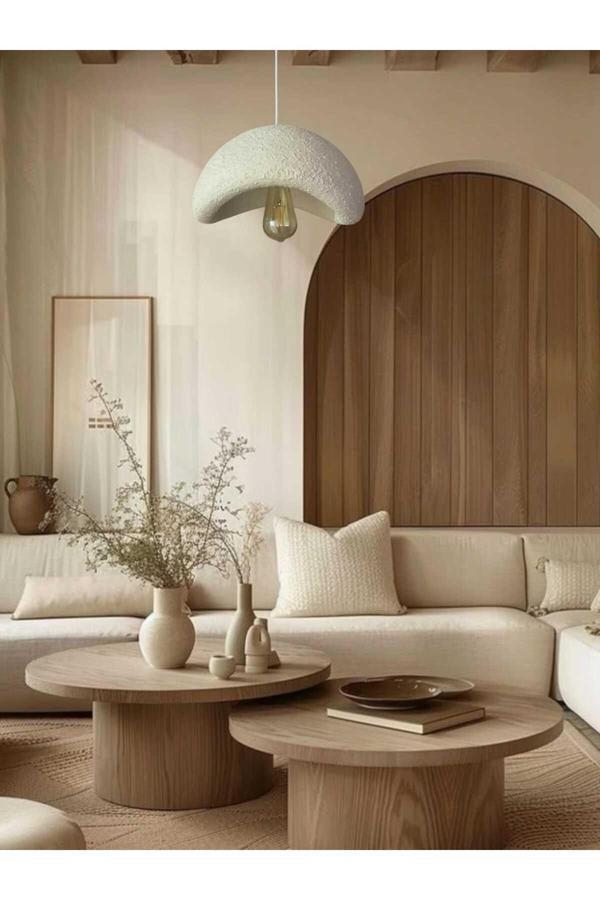 Aslan Sarkıt Avize Bohem Tarzı Beton Tekli Sarkıt Avize 30 Cm - Image 1