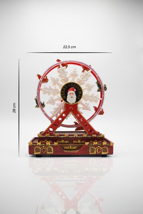 Premium Collection Dekoratif Yılbaşı Süs Müzikli Işıklı Dönme Dolap - Image 1