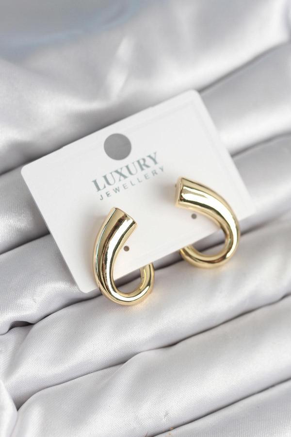 Zarif Kulaklar için Vintage Golden Stil Kadın Küpe - Image 1