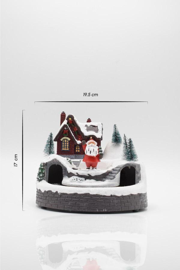 Premium Collection Dekoratif Işıklı Yılbaşı Süs Tren-Noel Baba - Image 1