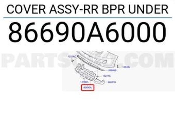 Hyundai i30 2007-2011 Arka Tampon Alt Koruyucu Kapak Oem No (866902L000) - Image 1