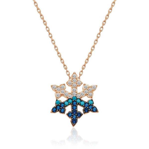 Supertrend Gümüş Rose Kar Tanesi Bayan Kolye - Image 1