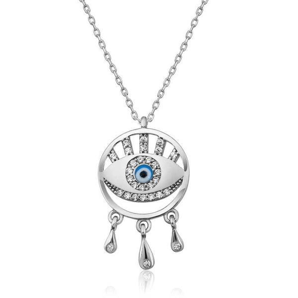 Supertrend Gümüş Nazarlı Göz Kolye - Image 1