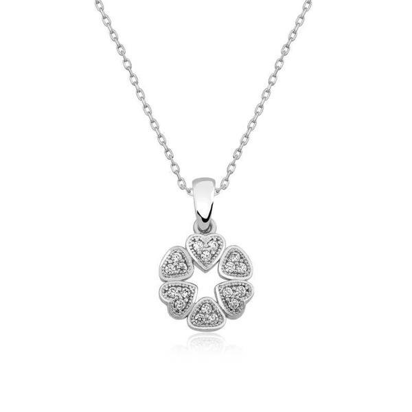 Supertrend Gümüş Kalp Çemberi Bayan Kolye - Image 1