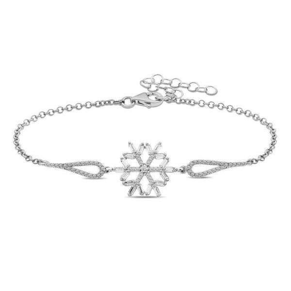 Supertrend ​gümüş Baget Taşlı Kar Tanesi Bileklik - Image 1