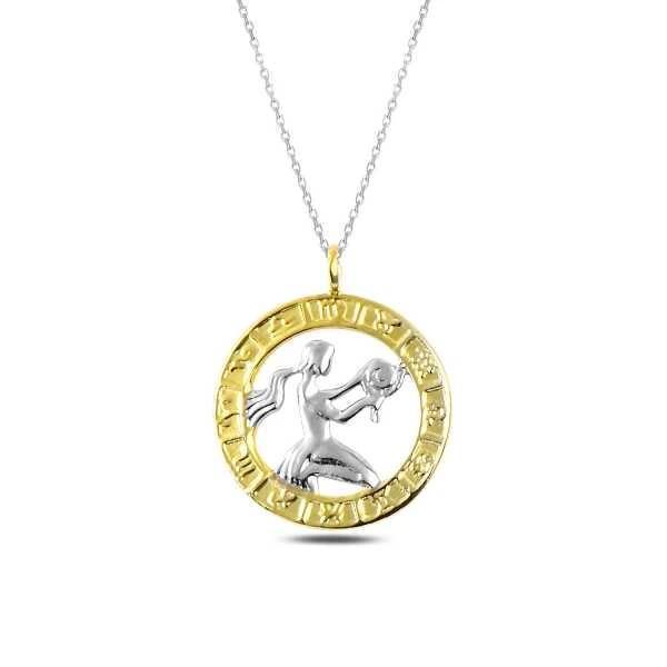 Supertrend ​gümüş Gold Başak Burcu Kolye - Image 1