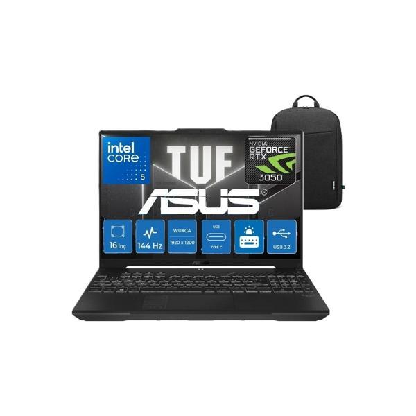 Tuf Gaming F16 FX607VJ Intel Core 5 210H 8gb 512GB SSD RTX3050 Windows 11 Pro 16" Wuxga Taşınabilir Bilgisayar Snertech  - Image 1