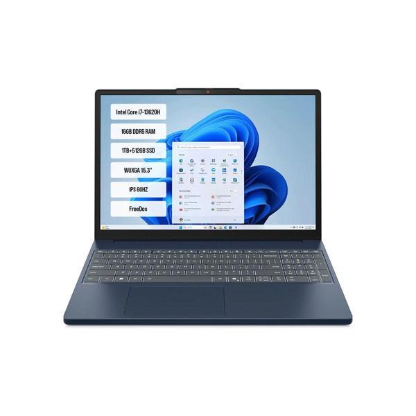 Ideapad Slim 3 15IRH10 83K10061TR-01 I7-13620H 16gb Ddr5 1TB+512GB SSD Wuxga 15.3" IPS 60Hz Freedos Taşınabilir Bilgisay - Image 1