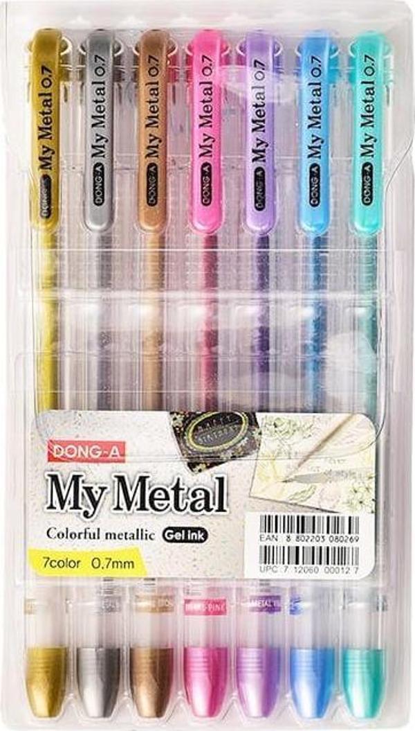 Dong-A 0.7 Uçlu 7’li Metal Tükenmez Kalem Seti - Image 1