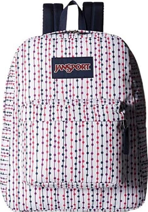 Jansport Superbreak Renkli Noktalı Sırt Çantası Beyaz  - Image 1