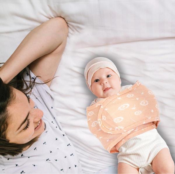 Mommyslab 0-4 Ay Yeni Sezon Desenli Renkli %100 Pamuk Hazır Kuşak Kundak - Kundak Kemer Yarım Kundak - Image 1