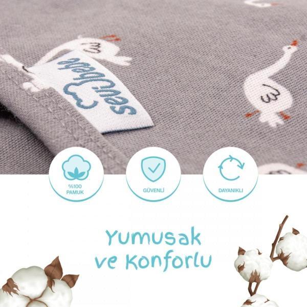 Sevi Mommyslab Mağaza Bebe 0 -3 Ay Desenli Yeni Sezon Kundak %100 Pamuk - Yeni - Image 1