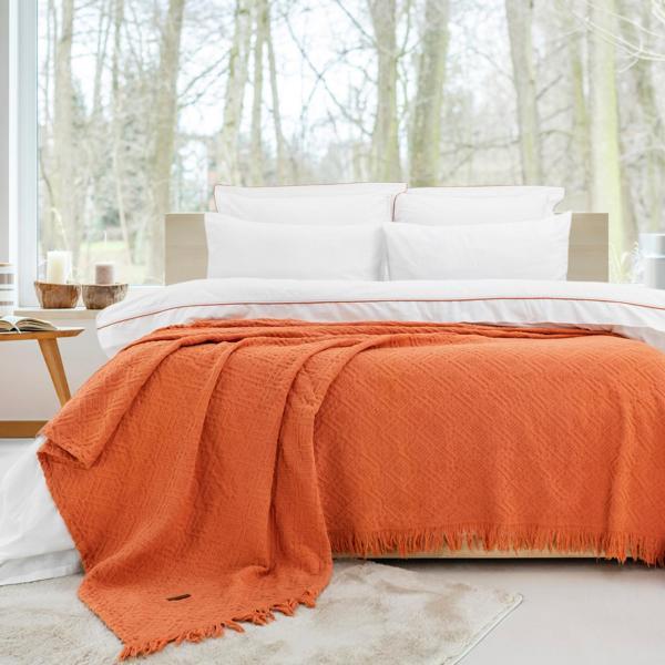 Schafer Home Kylie Yatak Örtüsü Nevresim Seti 7 Parça-Kiremit - Image 1