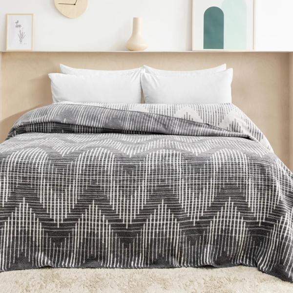 Schafer Home Bloom ÇK Battaniye 200x220 Cm 1 Parça-Gri - Image 1