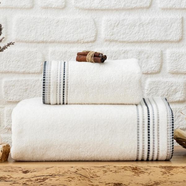 Schafer Home Rosy Armürlü Havlu 50x90 Cm 1 Parça-Krem - Image 1