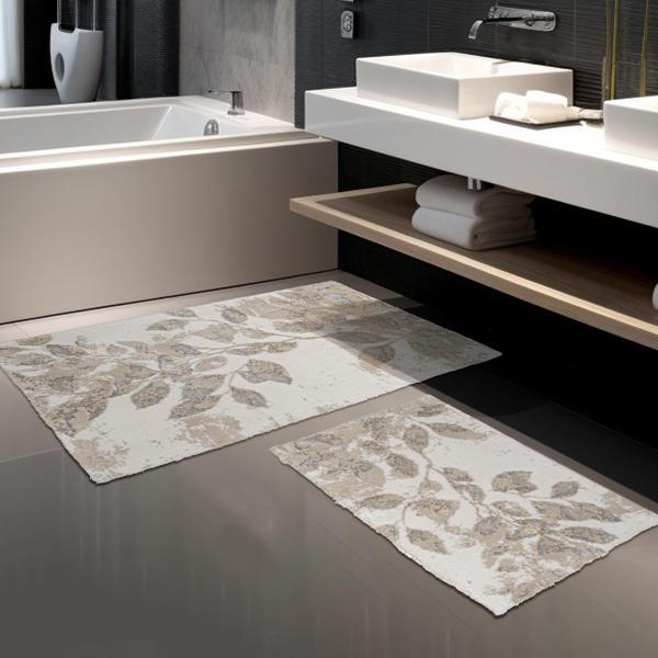 Schafer Home Messi 2 li Pamuk Floş Banyo Paspası-Gri - Image 1