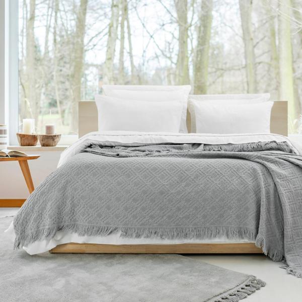 Schafer Home Kylie Yatak Örtüsü Nevresim Seti 7 Parça-Gri - Image 1