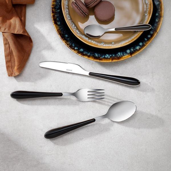 Schafer Mona 24 Parça Çatal Kaşık Bıçak Takımı-Siyah02 - Image 1