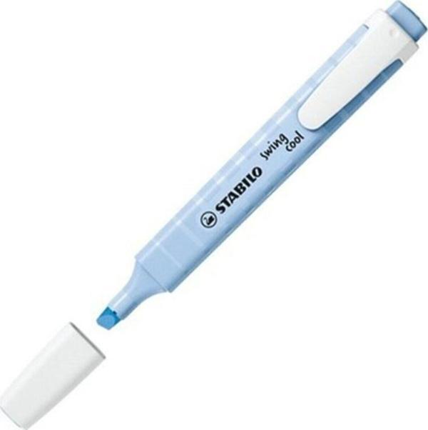 Stabilo Fosforlu Kalem (İşaret Kalemi) Swing Cool 1-4 Mm Kesik Uç Pastel Mavi 275/111-8 (10 Lu Paket) - Image 1