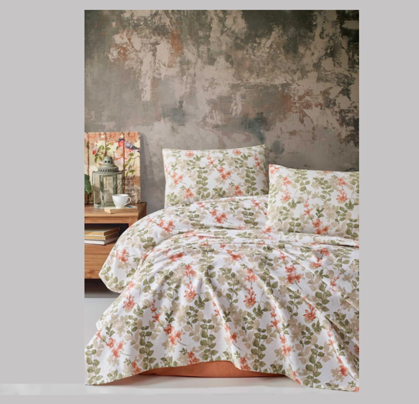 Elart pamuk Tek kişilik pike takımı çarşaflı Evony - Image 1