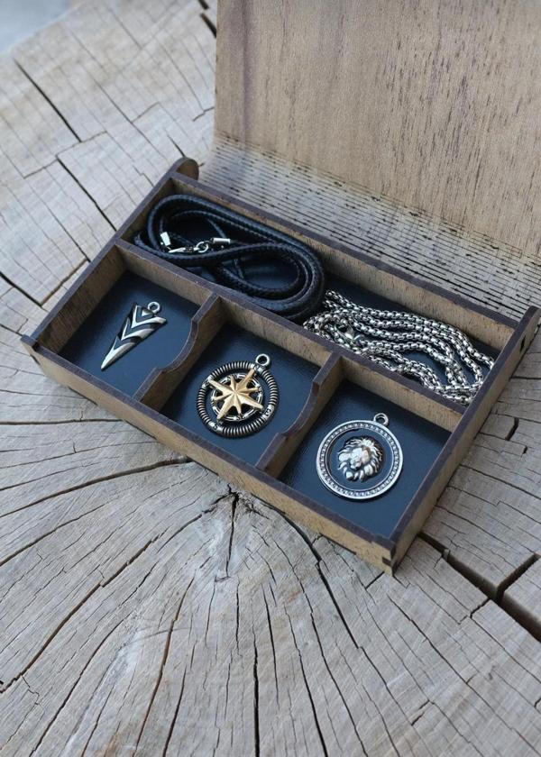 Bohem Tarzı Kolye Seti zincirli kutulu Unisex - Image 1