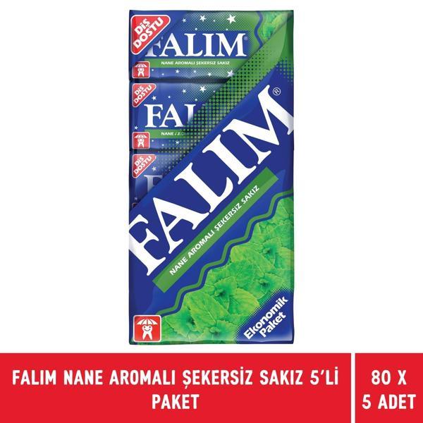 Falım Nane Aromalı Şekersiz Sakız - 80 Adet - Image 1