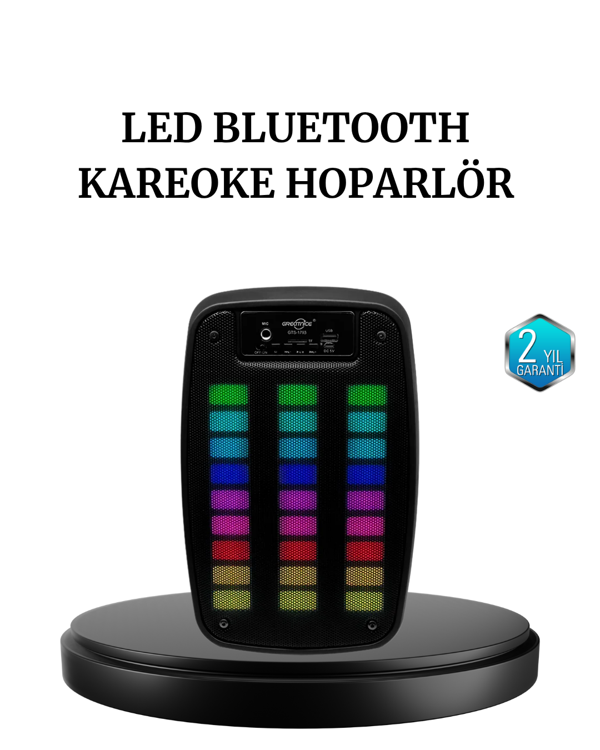 GTS 1793 Kablosuz Bluetooth Hoparlör 6.5 İnç Işıklı ve Güçlü Bass - Image 1